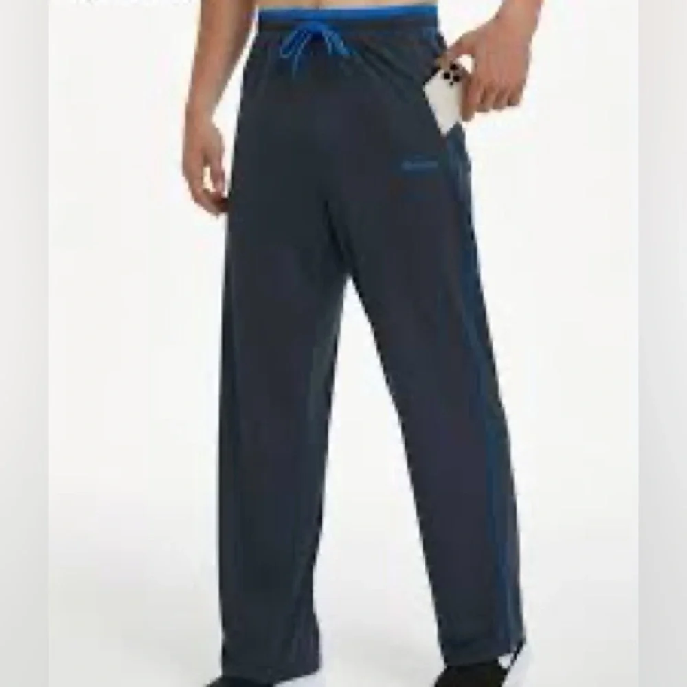 Men's Charcoal Joggers with Blue Accents